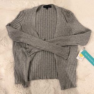 NWT Love Ellie kids large button cardigan gray
